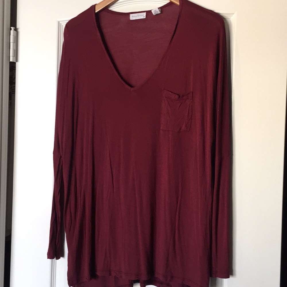 Full Tilt Light Weight Long Sleeve Oversized Top